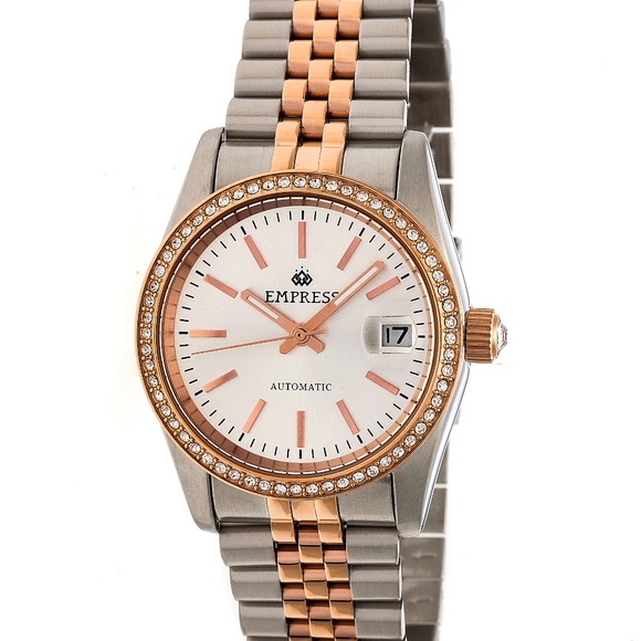 NWT Rose Gold and Silver Automatic Bracelet Watch